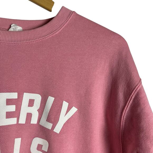 Departure Beverly Hills Pink Crewneck Graphic Long Sleeve Pullover Sweatshirt M - Picture 5 of 11